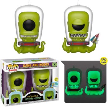 Funko Pop! Simpsons Treehouse of Horror Kang and Kodos Exclusive 2 Pack Shared Sticker Summer Convention Exclusive SDCC