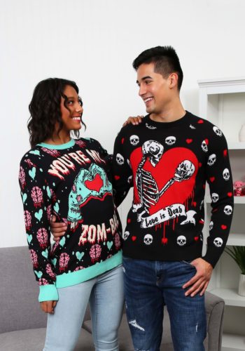 Love is Dead Valentine's Day Adult Sweater