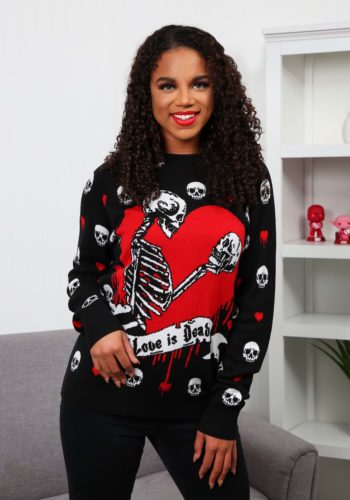 Love is Dead Valentine's Day Adult Sweater