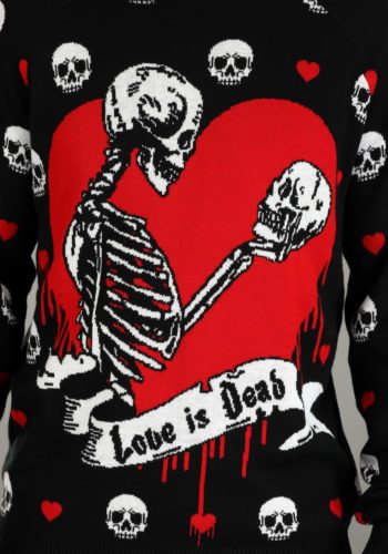 Love is Dead Valentine's Day Adult Sweater