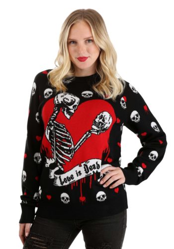 Love is Dead Valentine's Day Adult Sweater