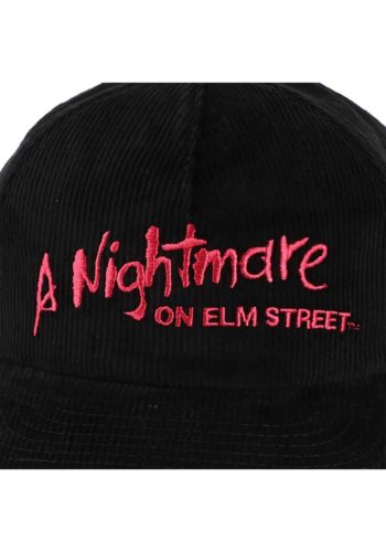 Adult Nightmare On Elm Street Embroidered Logo Corduroy Hat