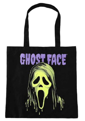 Ghost Face Green Drip Canvas Tote Bag