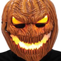 Flame Fiend Hallows Hellion Mask with Hood for Adults