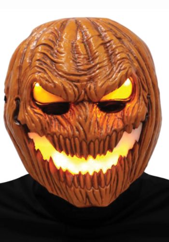 Flame Fiend Hallows Hellion Mask with Hood for Adults