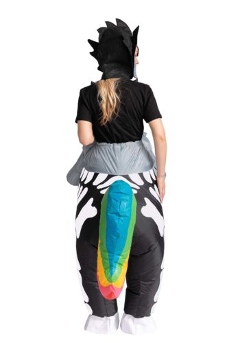 Inflatable Riding-A-Skeleton Unicorn Costume for Adults