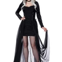 Gothic Hooded Costume Dress for Women