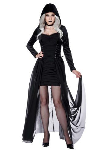 Gothic Hooded Costume Dress for Women