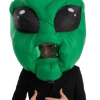 Inflatable Alien Bobblehead Costume Mask