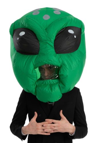 Inflatable Alien Bobblehead Costume Mask