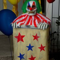 Animated Evil Clown in Box Halloween Prop