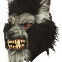 Gray Howling Werewolf Mask