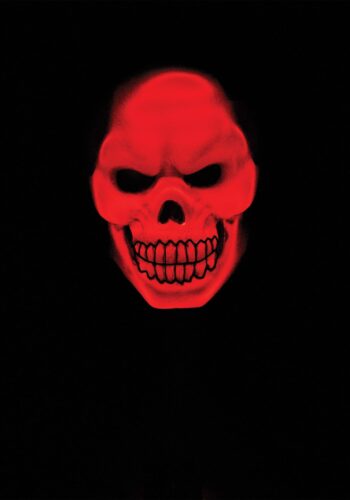 Red Skull Light Up Adult Mask