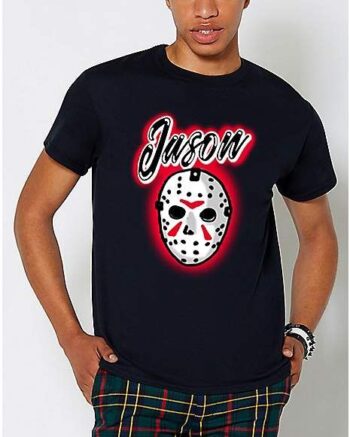 Airbrush Jason Mask T Shirt - Friday the 13th