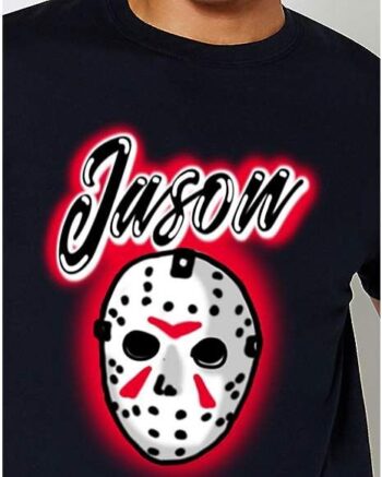 Airbrush Jason Mask T Shirt - Friday the 13th