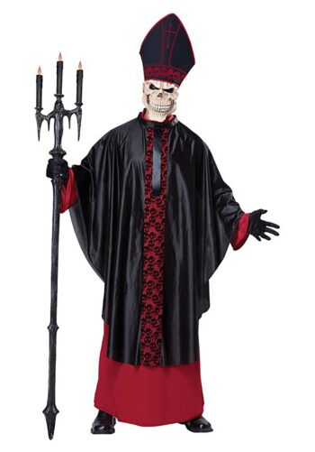 Black Mass Bishop Costume for Men