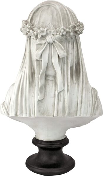 Design Toscano NG31524 The Veiled Maiden Sculptural Bust,white