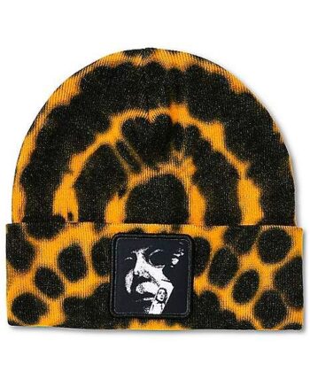 Tie Dye Michael Myers Patch Cuff Beanie Hat - Halloween