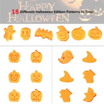 3 Pieces Halloween Molds Nonstick Halloween Silicone Pumpkin Mold Cake Pan Halloween Chocolate Candy Cupcakes Bat Skull Ghost Shape for Kitchen DIY Silicone Baking Mold