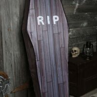 5 Foot Collapsible Wood Grain Look Coffin