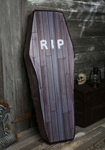 5 Foot Collapsible Wood Grain Look Coffin