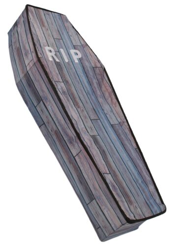 5 Foot Collapsible Wood Grain Look Coffin