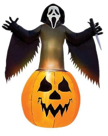 6 Ft Light-Up Ghost Face ® Inflatable