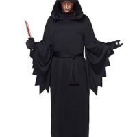 Adult Hooded Black Robe Costume