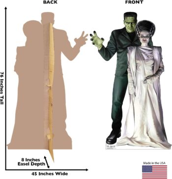 Advanced Graphics Frankenstein & His Bride Life Size Cardboard Cutout - Universal Classic Monsters