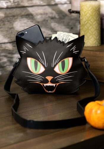 Angry Black Cat Purse