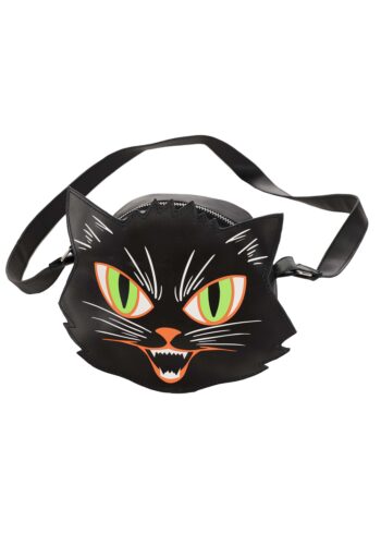 Angry Black Cat Purse
