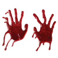 Bloody Window Hand Print Cling Decoration