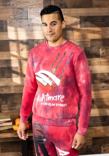 Cakeworthy Nightmare on Elm Street Tie Dye Crewneck for Adults