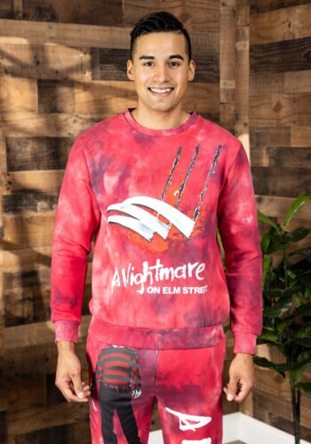 Cakeworthy Nightmare on Elm Street Tie Dye Crewneck for Adults