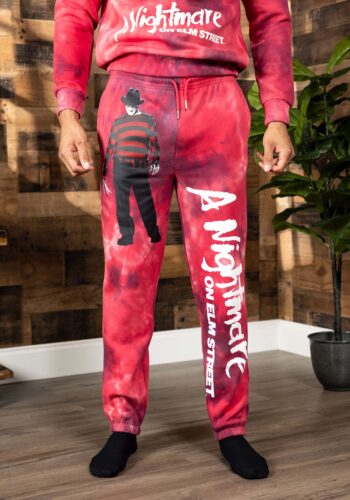 Cakeworthy Nightmare on Elm Street Tie Dye Joggers for Adults