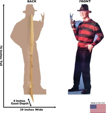 Cardboard People Advanced Graphics Freddy Krueger Life Size Cardboard Cutout Standup - A Nightmare on Elm Street