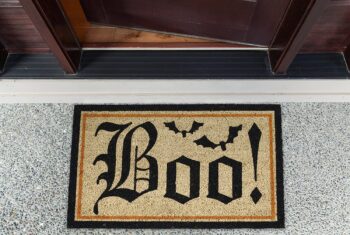 DII Natural Coir Fiber Outdoor Doormat, Decorative Halloween, Pet Friendly Mat, 17x29, Boo