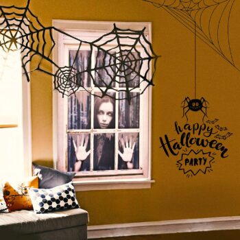 FUN LITTLE TOYS Halloween Female Ghost Curtain, Window Door Cover, Halloween Decoration, Party Decors