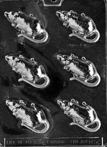 Grandmama's Goodies H056 Halloween Rat Rodent Chocolate Candy Mold