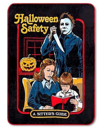 Halloween Safety Michael Myers Fleece Blanket - Steven Rhodes