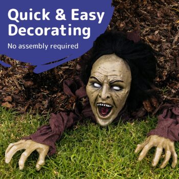 Halloween Zombie Groundbreaker Decoration - The Best Outdoor Graveyard Decoration for Halloween, Life Size