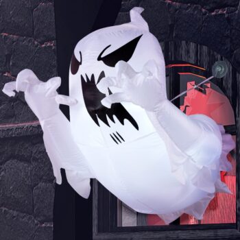 Joiedomi 3.5 FT Halloween Inflatable Scary Flying Ghost Broke Out from Window Inflatable with Build-in LED Blow Up Inflatable for Halloween Party Indoor, Outdoor, Yard, Garden, Lawn Decoration