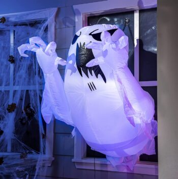 Joiedomi 3.5 FT Halloween Inflatable Scary Flying Ghost Broke Out from Window Inflatable with Build-in LED Blow Up Inflatable for Halloween Party Indoor, Outdoor, Yard, Garden, Lawn Decoration