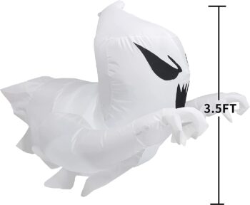 Joiedomi 3.5 FT Halloween Inflatable Scary Flying Ghost Broke Out from Window Inflatable with Build-in LED Blow Up Inflatable for Halloween Party Indoor, Outdoor, Yard, Garden, Lawn Decoration