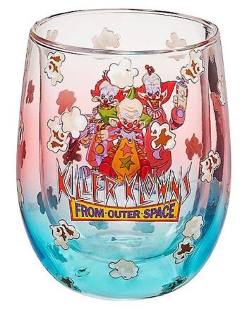 Popcorn Killer Klowns From Outer Space Stemless Wine Glass - 13 oz.