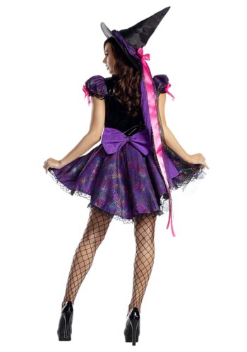 Purple Web Witch Costume for Women