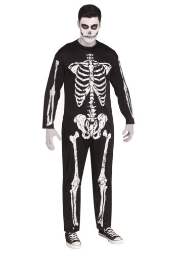 Skeleton Jumpsuit Costume for Adults