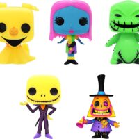 Funko Pop! The Nightmare Before Christmas Blacklight - Set 5 - Jack Skellington, Sally, Mayor, Oogie and Zero