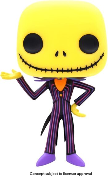 Funko Pop! The Nightmare Before Christmas Blacklight - Set 5 - Jack Skellington, Sally, Mayor, Oogie and Zero