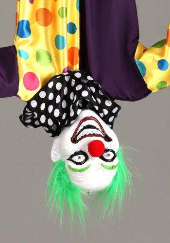 2.8 Foot Animated Hanging Evil Clown Halloween Prop